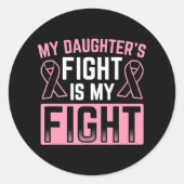 私の娘の戦いは私の乳がんとの戦いである ラウンドシール (正面)