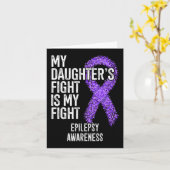 私の娘の戦いは私の戦いてんかん認識度 カード (黄色い花)