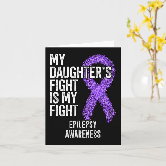 私の娘の戦いは私の戦いてんかん認識度 カード (黄色い花)