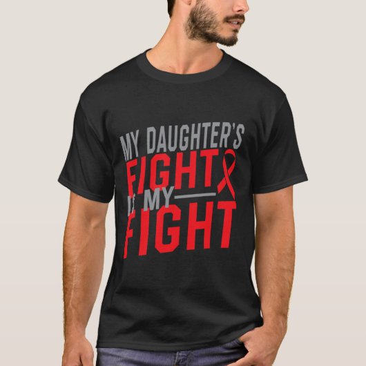 私の娘の戦いは私の戦い血液がん認識 Tシャツ (正面)
