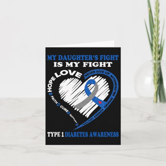 私の娘の戦いは私の戦い1型糖尿病Aw カード (正面)