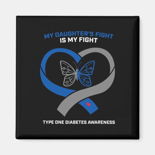私の娘の戦いは私の戦い1型糖尿病Di マグネット (正面)
