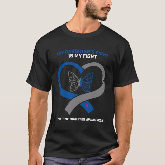 私の娘の戦いは私の戦い1型糖尿病Di Tシャツ (正面)