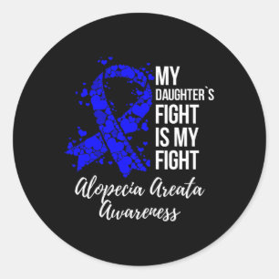 私の娘の戦いは私の戦いAlopecia Areata Aw ラウンドシール