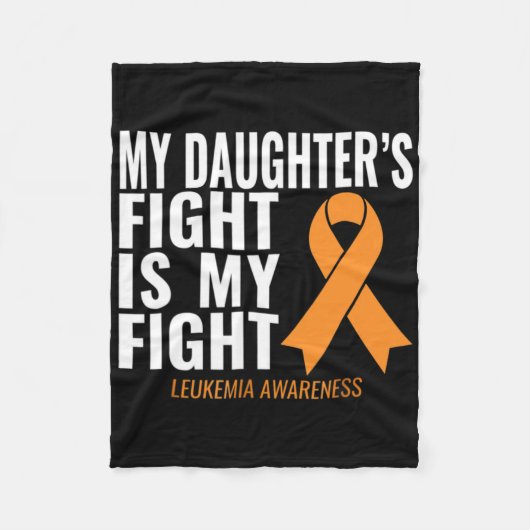 私の娘の戦いは私の白血病認識度 フリースブランケット (正面)