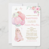 私の娘の洗礼と1歳の誕生日のお知らせ 招待状 (正面)