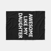 私の娘の父の日のようにパパパパおもしろいファテ フリースブランケット (正面(横))