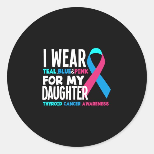 私の娘の甲状腺がんの衣服 ラウンドシール (正面)