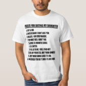 私の娘の白のTシャツに日付を記入するための規則 Tシャツ (正面)