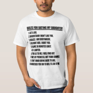 私の娘の白のTシャツに日付を記入するための規則 Tシャツ