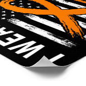 私の娘の白血病がん戦争のための衣服オレンジ ポスター (角)