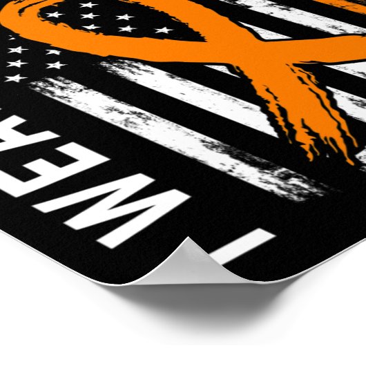 私の娘の白血病がん戦争のための衣服オレンジ ポスター (角)