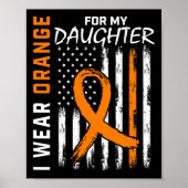 私の娘の白血病がん戦争のための衣服オレンジ ポスター (正面)