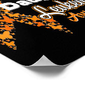 私の娘の白血病衣服のためのオレンジ認識度 ポスター (角)