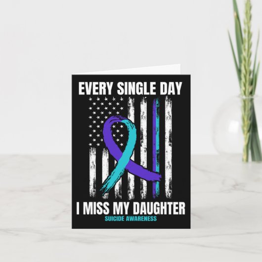 私の娘の自殺恋しく思認識度のシャツが邪魔 カード (正面)