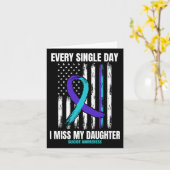 私の娘の自殺恋しく思認識度のシャツが邪魔 カード (黄色い花)