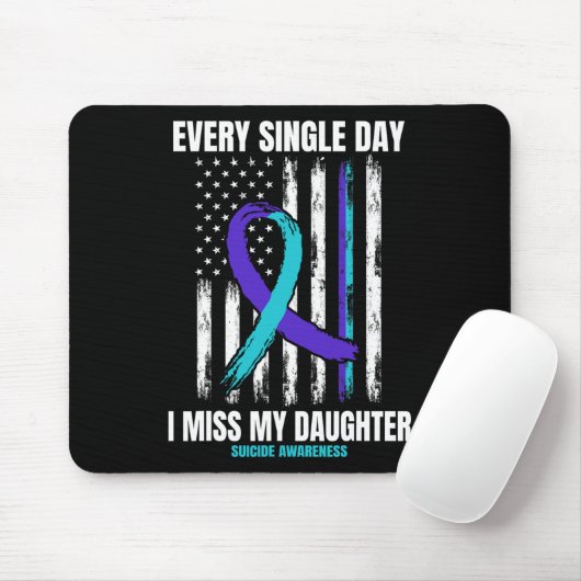 私の娘の自殺恋しく思認識度のシャツが邪魔 マウスパッド (マウス)