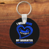 私の娘の記憶の中で脱毛症認識度 キーホルダー (裏面)