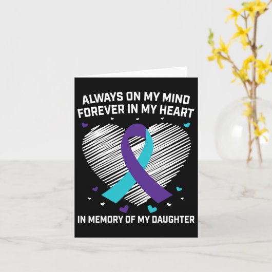 私の娘の記憶 心 娘の自殺に対する意識 カード (黄色い花)