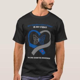 私の娘の闘いは私の闘い 1型糖尿病 Tシャツ