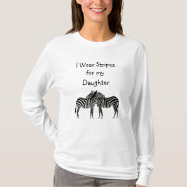 私の娘のEDS認知症のためのストライプを着ています Tシャツ