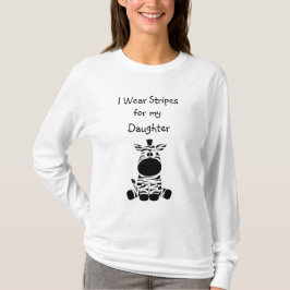 私の娘のEDS認知症のためのストライプを着る Tシャツ