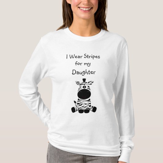 私の娘のEDS認知症のためのストライプを着る Tシャツ (正面)