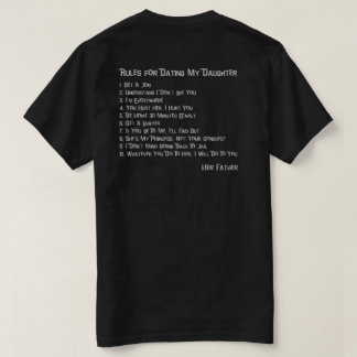 私の娘のTシャツに日付を記入するための規則 Tシャツ