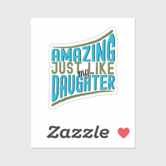 私の娘のTypo家族と同じようはっきりしたに素晴らしい シール (シート)