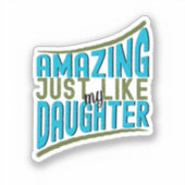 私の娘のTypo家族と同じようはっきりしたに素晴らしい シール (正面)