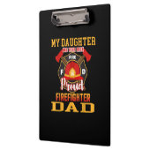 私の娘はあなたの背中の消防誇りを持ったパパを持っている クリップボード (左)
