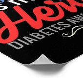 私の娘はヒーロー私の糖尿病認識度タイプ1 2 ポスター (角)