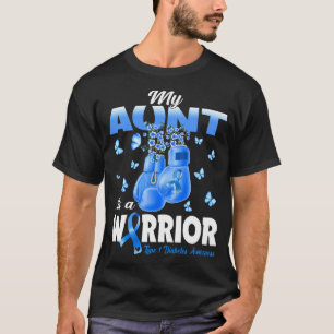 私の娘は戦士T1D認識度ボクシングGlov Tシャツ