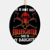 私の娘は消防士のヒーロ誇りを持ったーだ セラミックオーナメント (右)