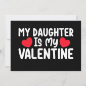 私の娘は私のバレンタインデーの母パパラブファミリー 招待状 (正面)