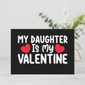 私の娘は私のバレンタイン ママ パパ 愛 家族 招待状 (スタンド正面)