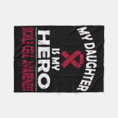 私の娘は私のヒーロー鎌セル認識度T Shi フリースブランケット (正面(横))