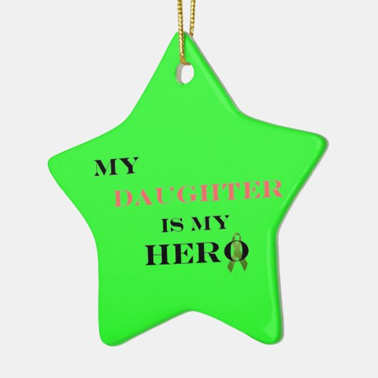 私の娘は私の英雄のオーナメントです セラミックオーナメント (左)