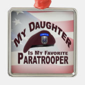 私の娘は私の82お気に入りの番目の空中パラトロップ メタルオーナメント (正面)