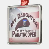 私の娘は私の82お気に入りの番目の空中パラトロップ メタルオーナメント (左)