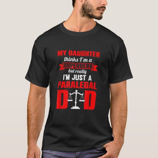 私の娘は考えスーパーヒーローだが、単なるパラ Tシャツ (正面)