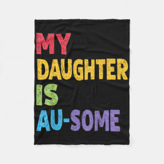 私の娘は自閉症の子供たち自閉症アワーン フリースブランケット