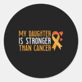 私の娘は、がん白血病に気付いているよりも強い ラウンドシール (正面)