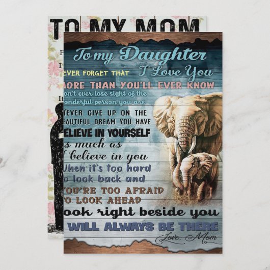 私の娘へのおもしろい贈り物 |家族プレゼント シーズンカード (正面/裏面)