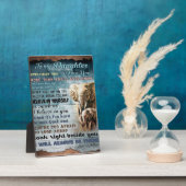 私の娘へのおもしろい贈り物 |家族プレゼント フォトプラーク (側面)