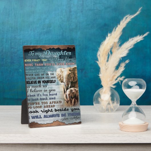 私の娘へのおもしろい贈り物 |家族プレゼント フォトプラーク (側面)