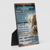 私の娘へのおもしろい贈り物 |家族プレゼント フォトプラーク (側面)