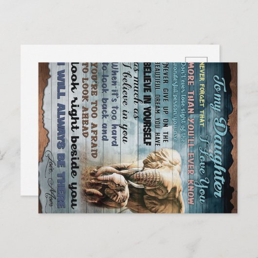 私の娘へのおもしろい贈り物 |家族プレゼント ポストカード (正面/裏面)