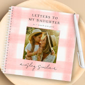 私の娘へのピンクの手紙キープサケギンガム写真 ノートブック