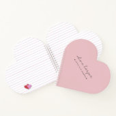 私の娘へのピンクの文字メモリ記念 ノートブック (内部)